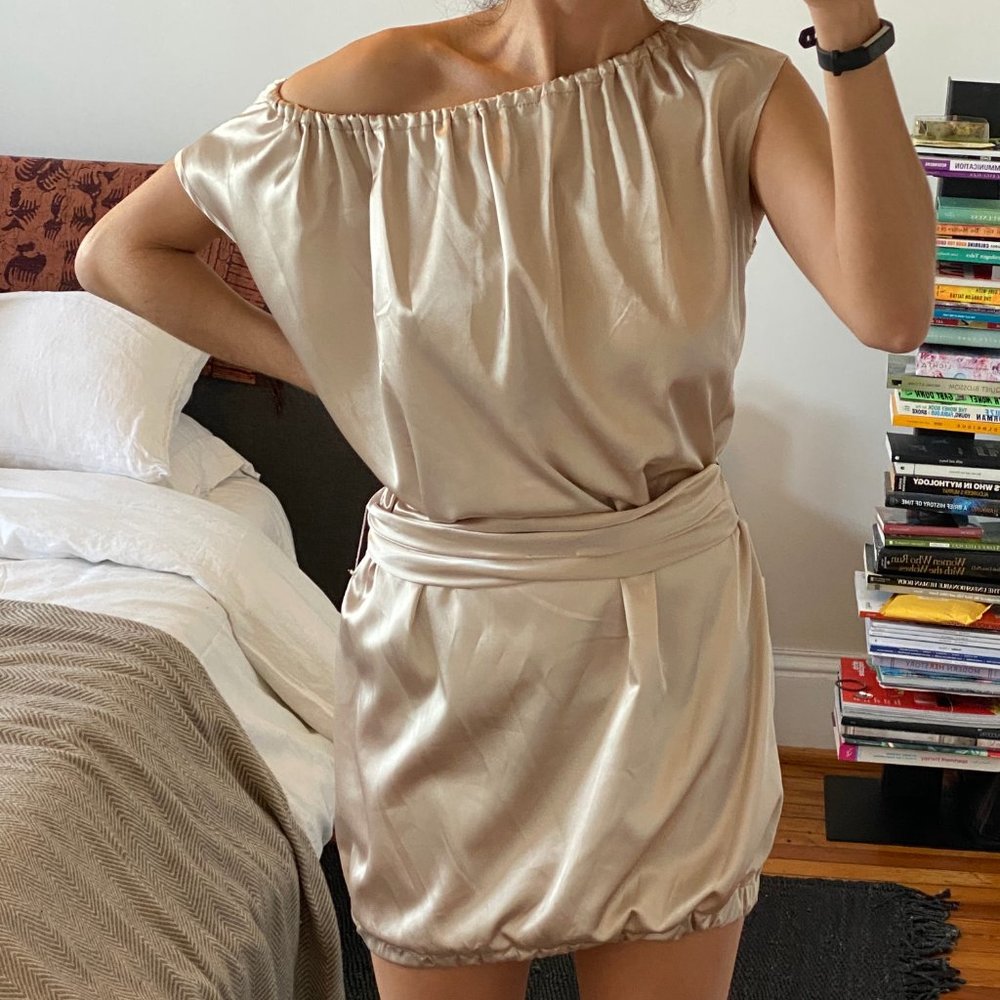 Champagne Colored Dress Size M